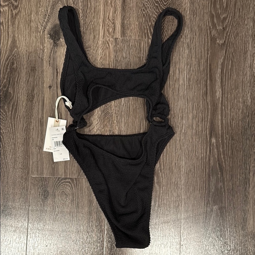 Black Cutout Swimsuit